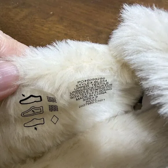 J Crew NWOT Red & Black Buffalo Plaid Faux-Shearling Moccasin Slippers Size 9 - Picture 6 of 9